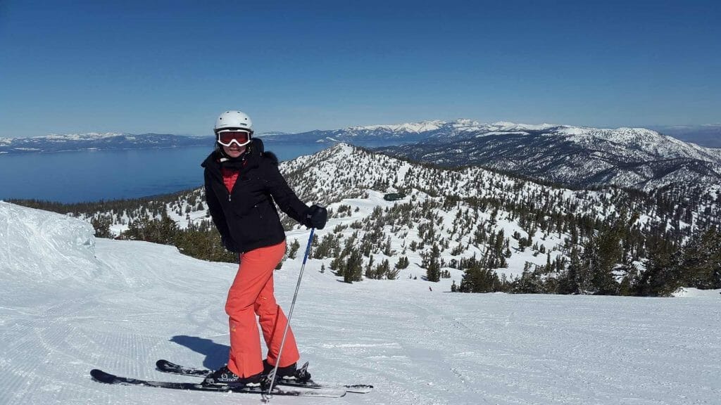 Overlooking Lake Tahoe from the slopes