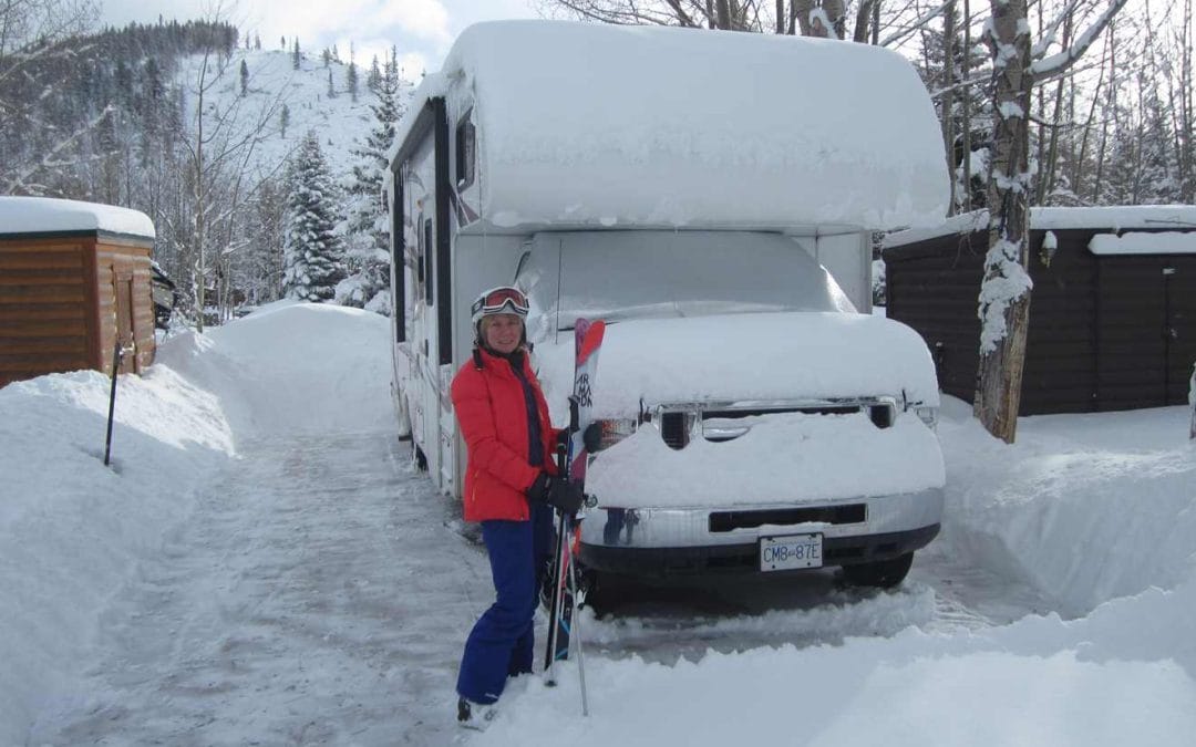 Skiing in our Campervan