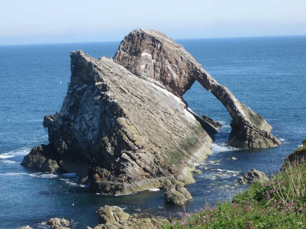 Bow Fiddle Rock on our Scottish Road Trip