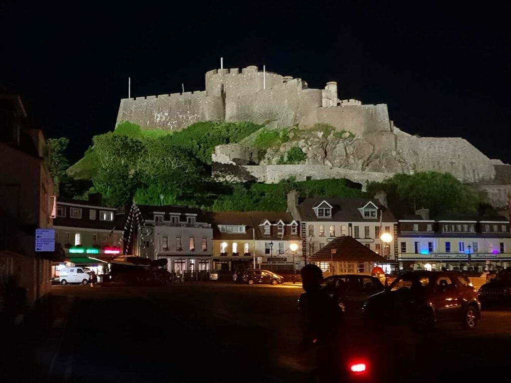 What to see on Jersey: Castle at night
