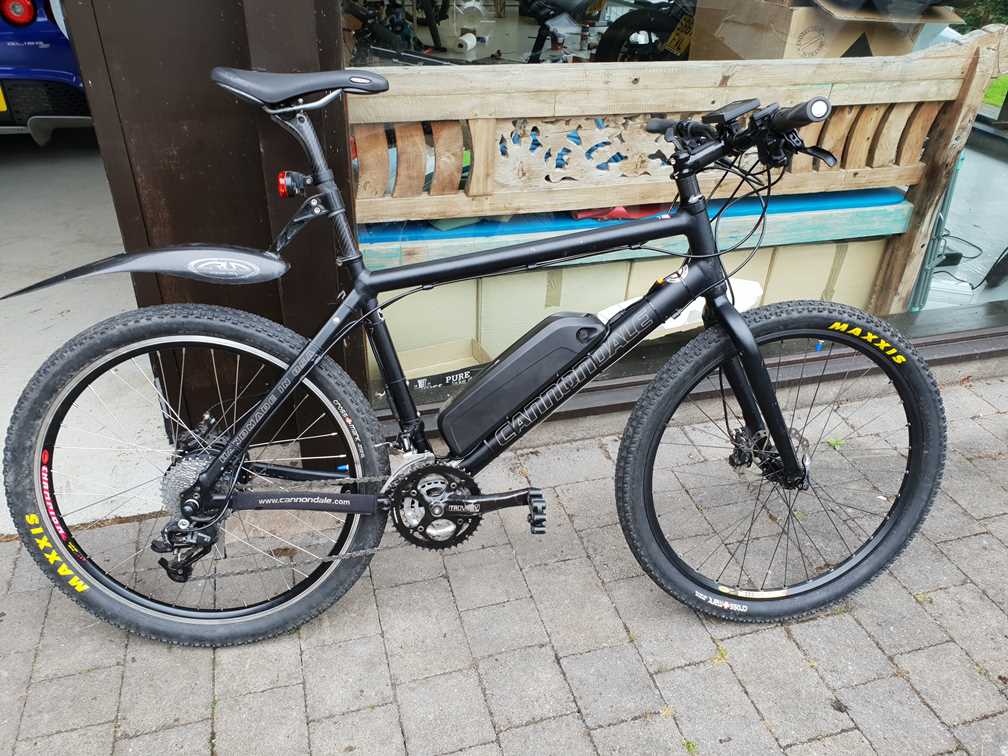 The finished electric bike from the conversion kit