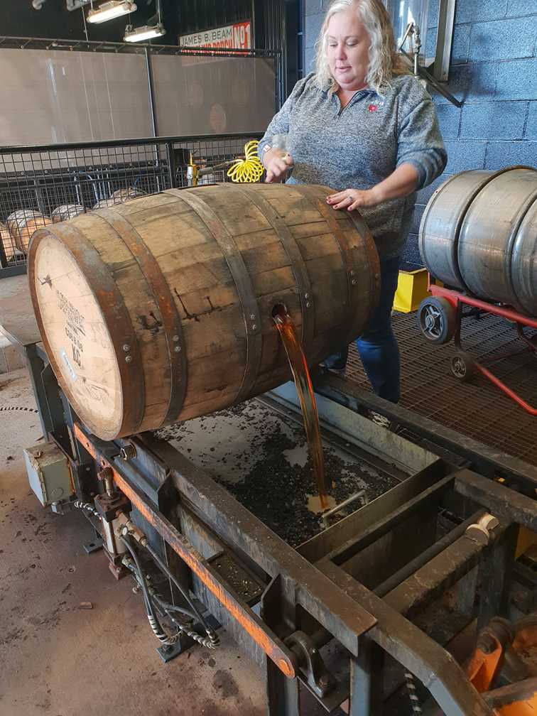 A barrel of new spirit at Jim Beam
