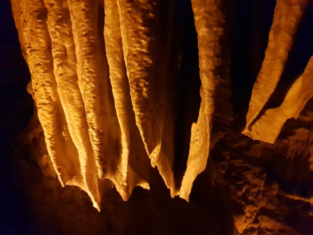Rock formations in Mammoth Cave