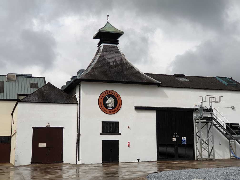 External view of Fettercairn, one of the whisky distilleries on our trip