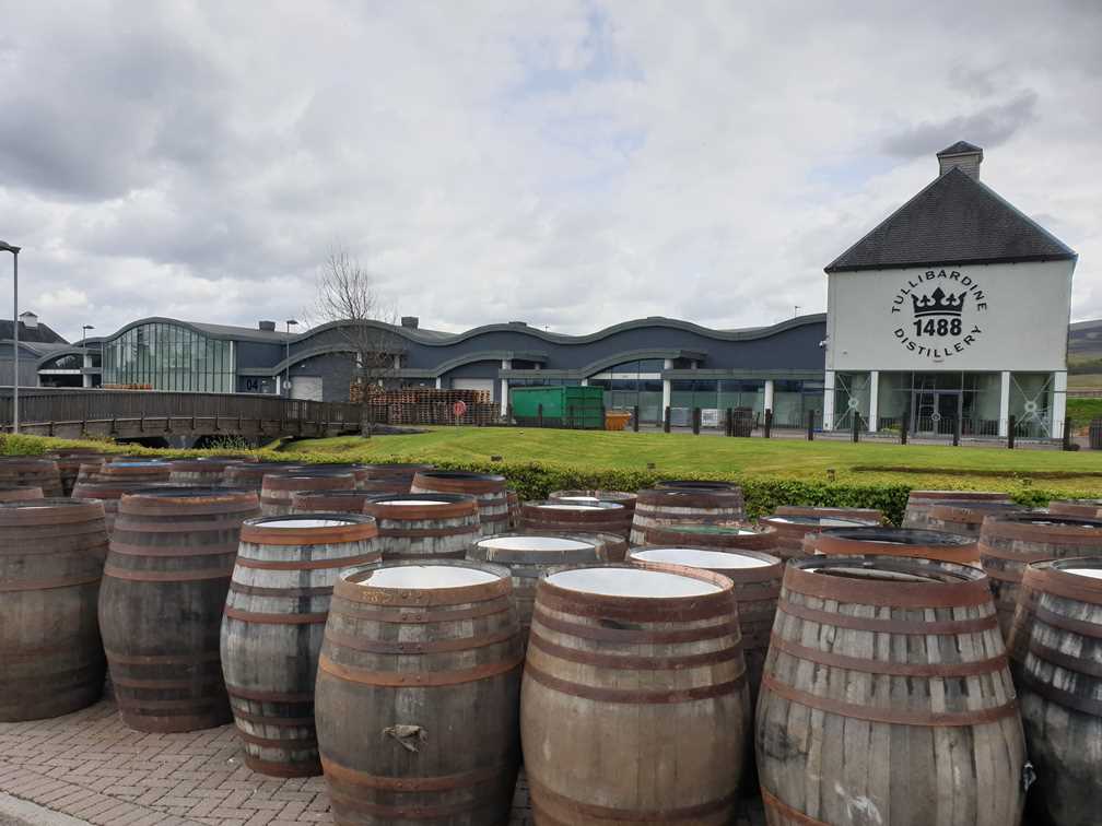The view outside of Tullibardine, one of the whisky distilleries we visited