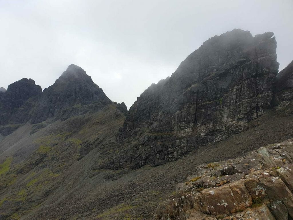 Craggy outcrops on the Cuillins