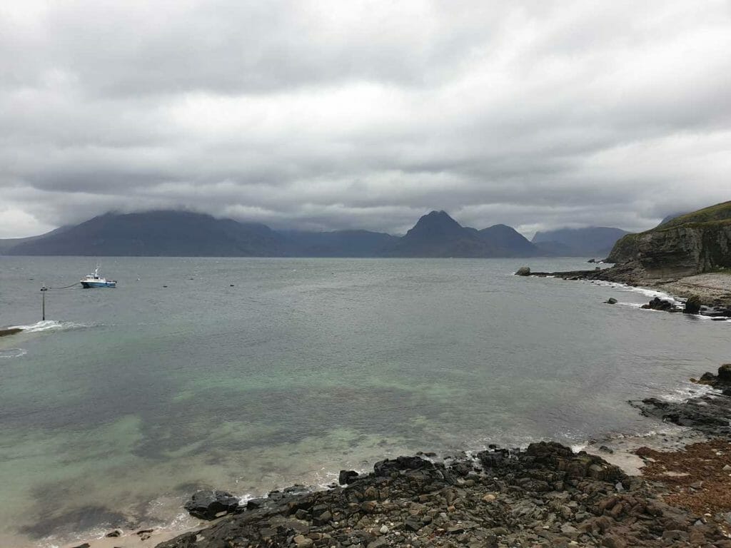View across loch to the Cuillins