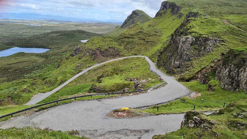 Single track road on the Isle of Skye