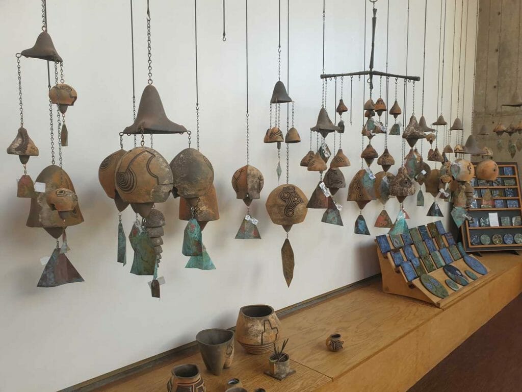 Arcosanti bells on display