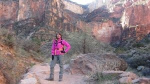 On the trail in the Grand Canyon