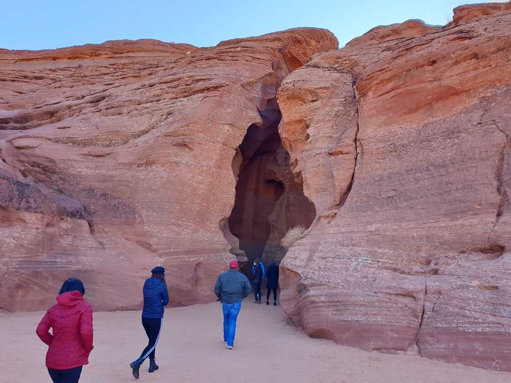 Going into Antelope Canyon at the start of the tour