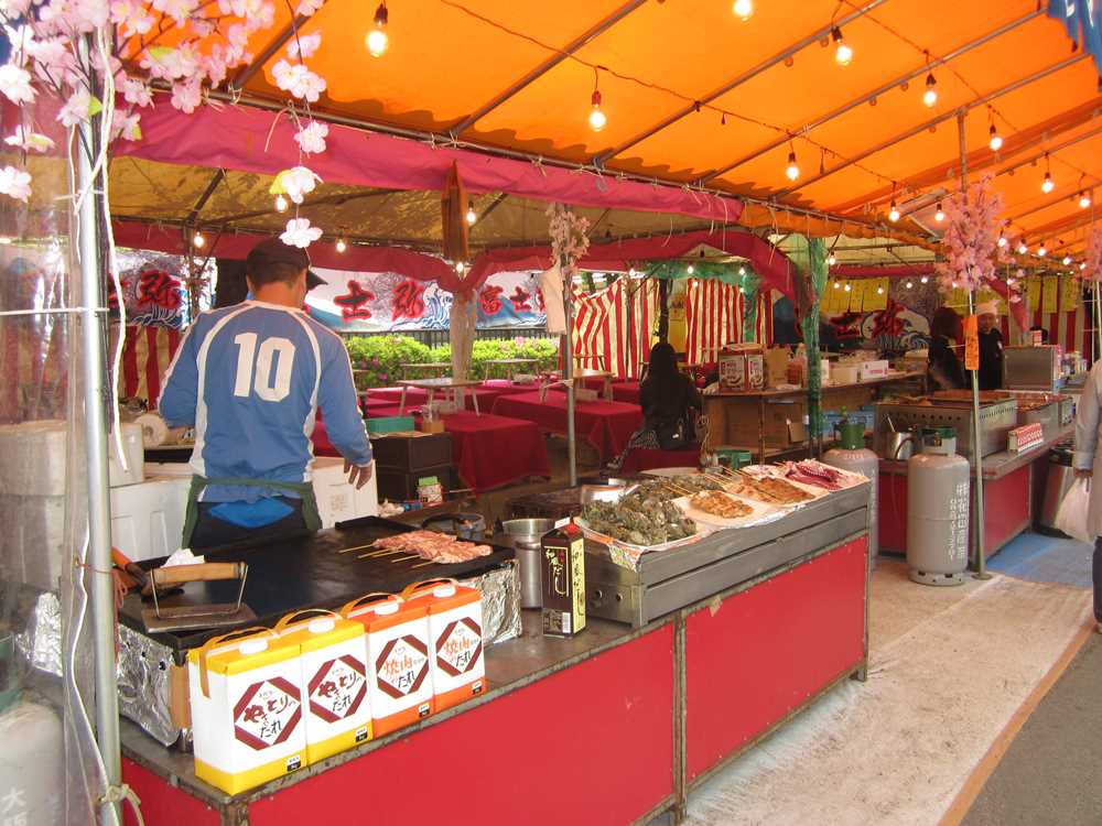 Street food stalls in Osaka
