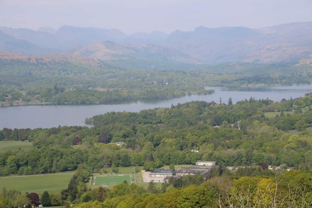 View from Orrest Head, an easy walk in the Lake District