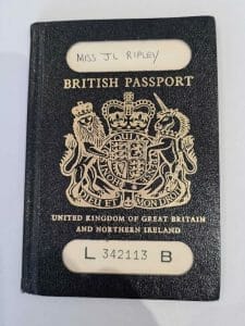 British passport from my first trip abroad