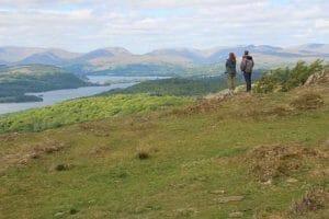 Looking over Windermere whilst hiking in Covid year