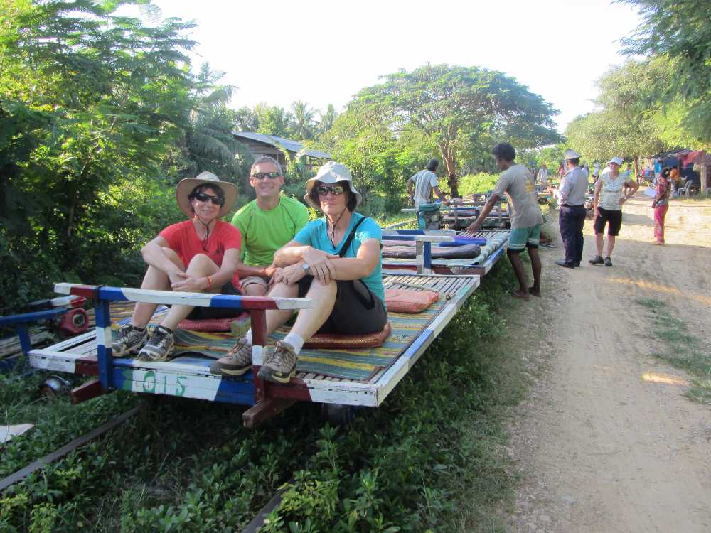 Sitting on the bamboo train