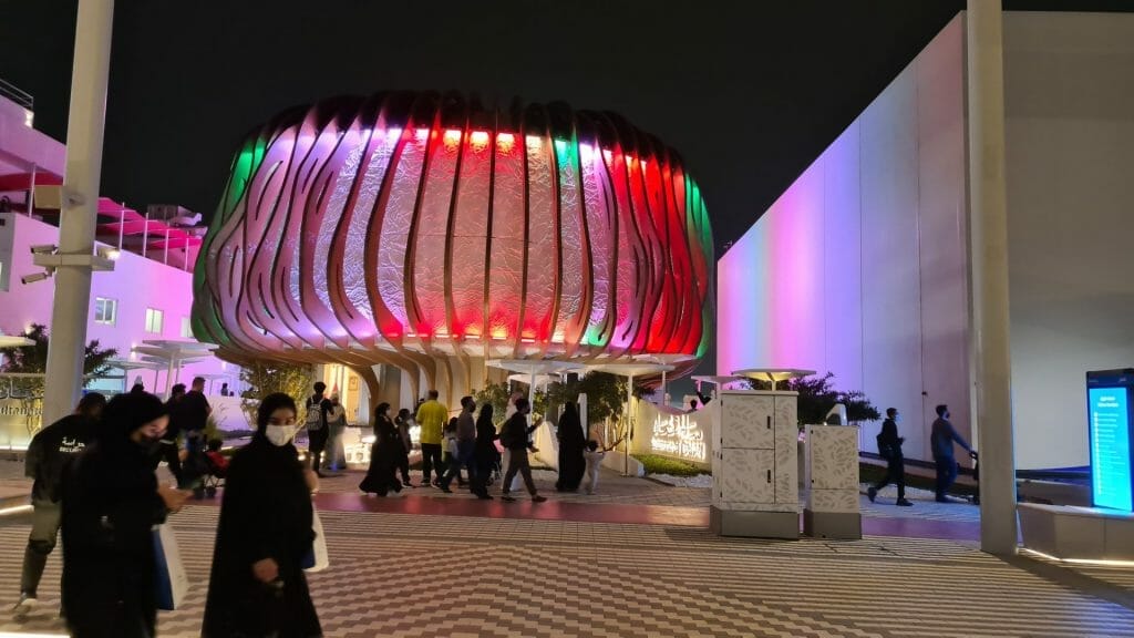 Coloured Pavilion at the World Expo in Dubai