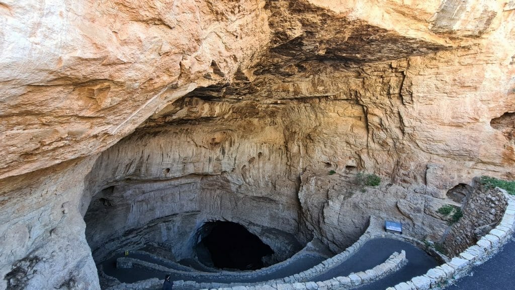 Visiting Carlsbad Caverns natural entrance