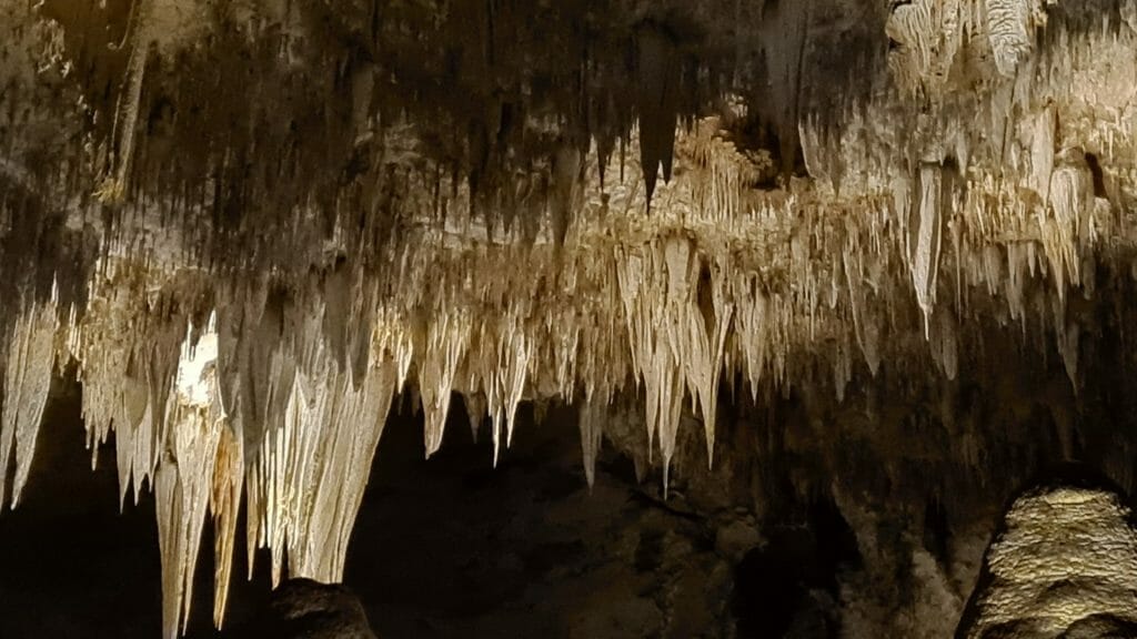 Rock formations on a visit to Carlsbad Caverns