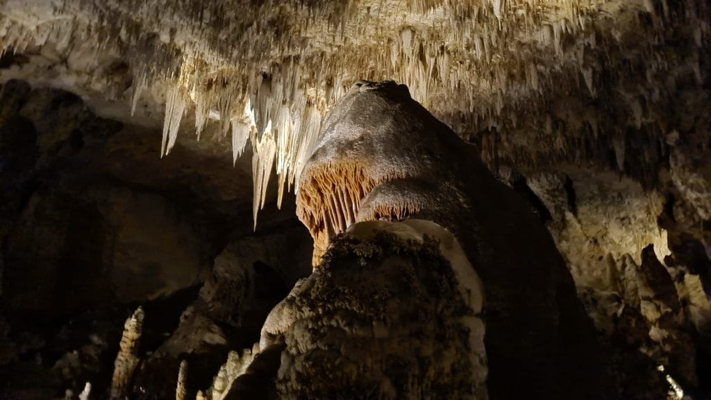 Rock formation seen when visiting Carlsbad Caverns