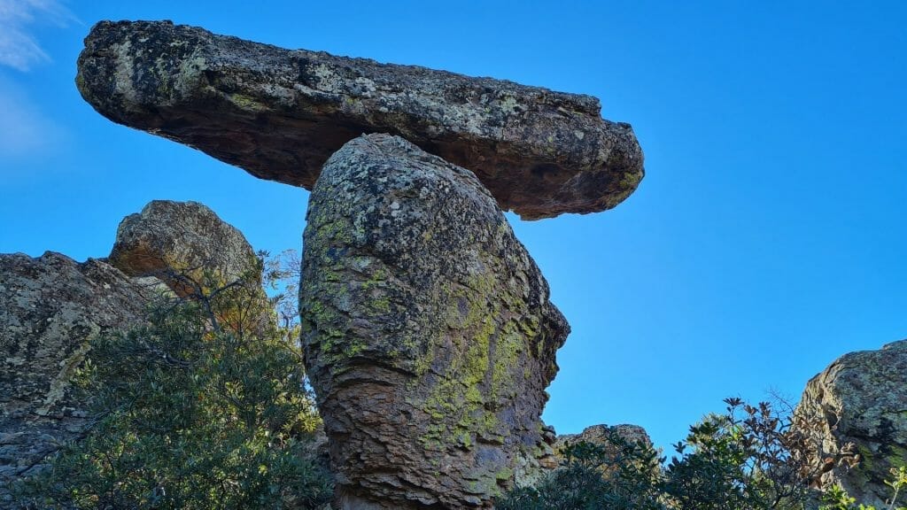 Balanced Rock on hiking trail is one of the formations which make it worth visiting Chiricahua