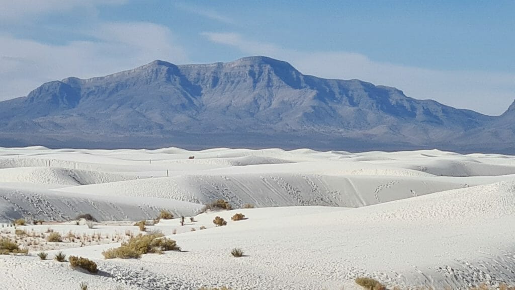 View of sand dunes showing that it is worth visiting White Sands National Park