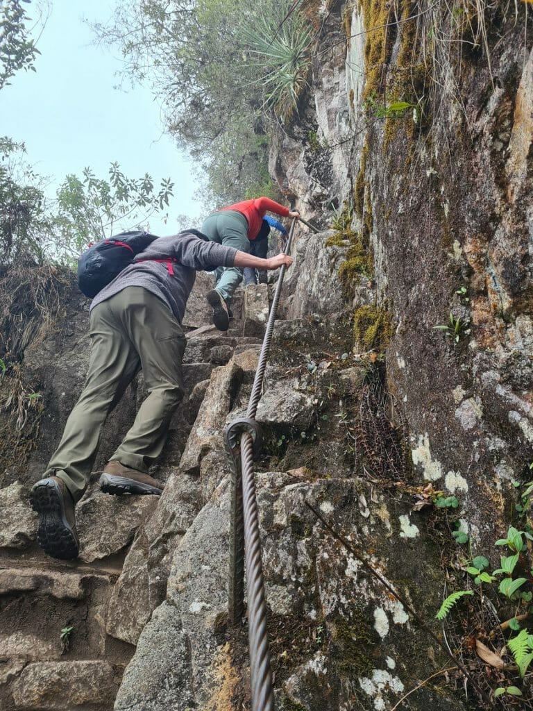 Steep steps on Huayna Picchu climb