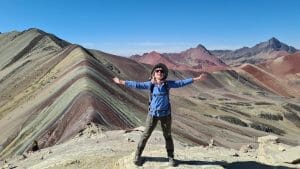 Jane on Rainbow Mountain, Peru