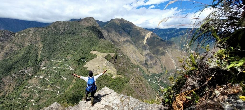 View from top of Huayna Picchu without fog