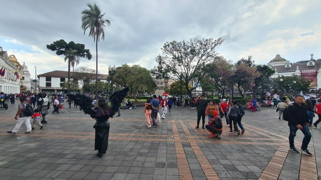 Plaza in middle of Quito to show it is worth visiting Quito
