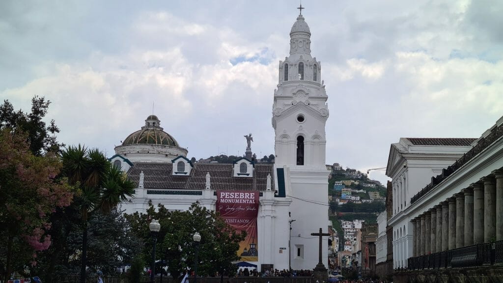 Church with tower in Quito for is it worth visiting Quito post
