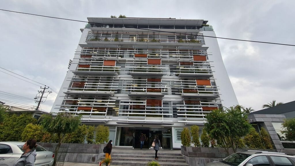 Modern looking building in Quito