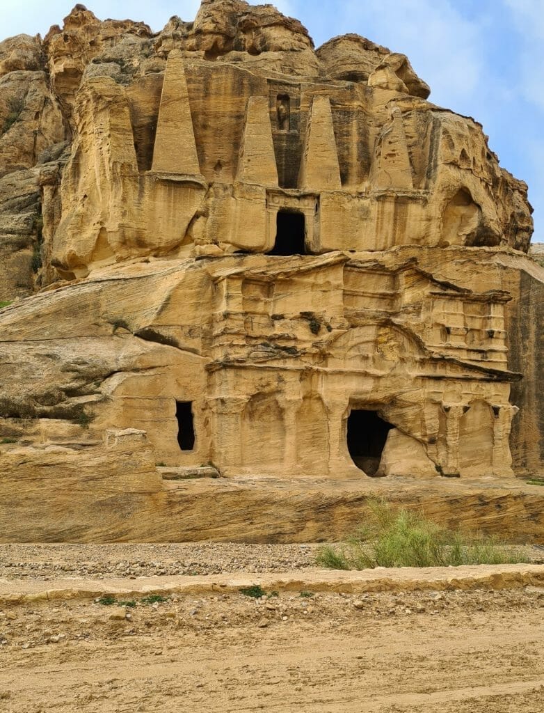 The obelisk tomb on the way into Petra