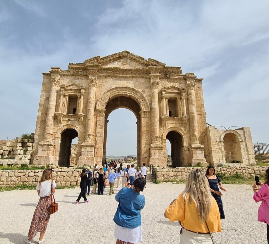 Arch of Hadrian in the ruins of Jerash